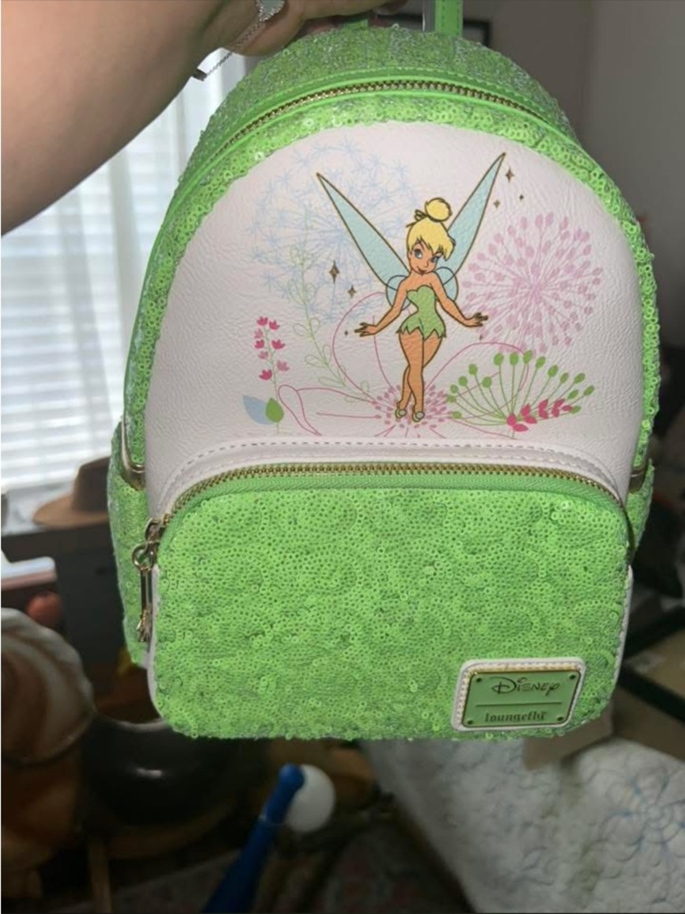 Loungefly Tinker Bell Sequin Mini Backpack - New With Tags